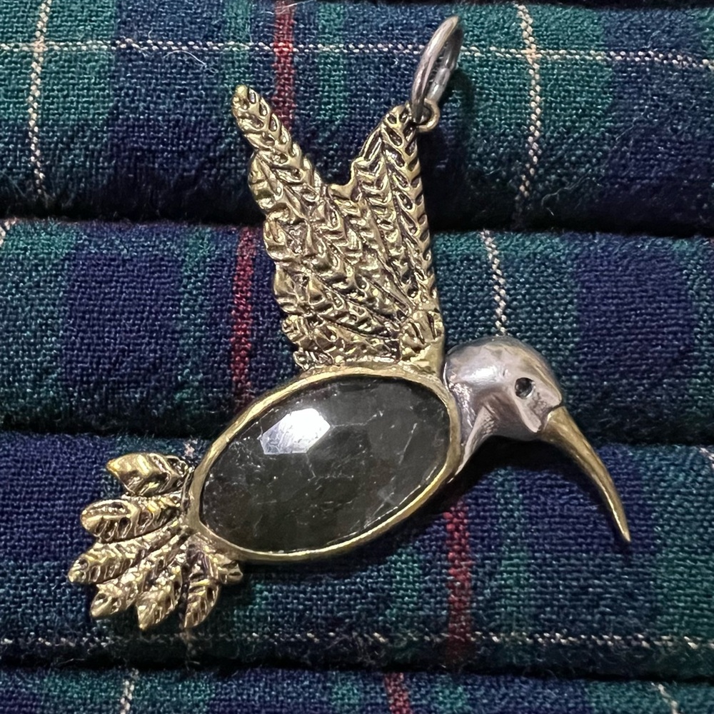 Waxing Poetic Fly Lightly Hummingbird Pendant